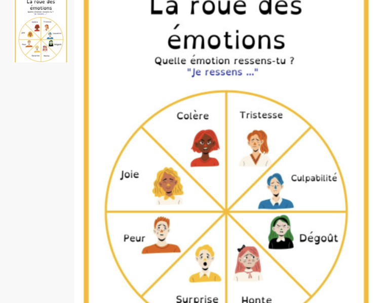 Outil : la roue des 8 émotions